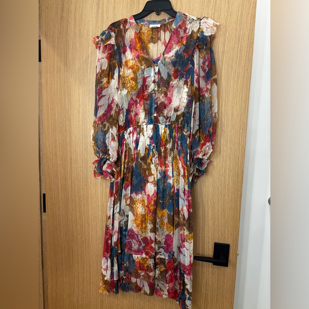 Sundance Vibrant Floral Long Sleeve Dress